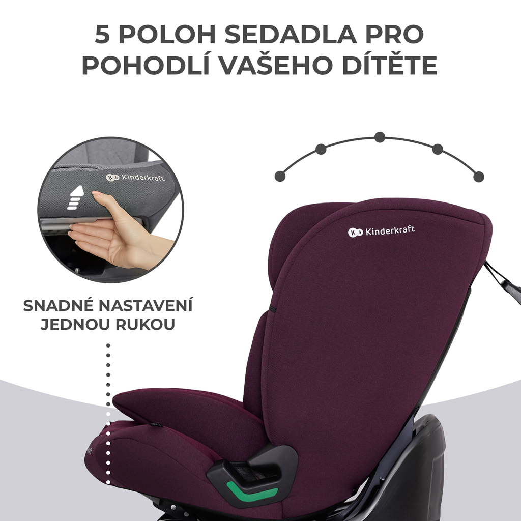 KINDERKRAFT Oneto3 i-Size 76-150cm + Isofix