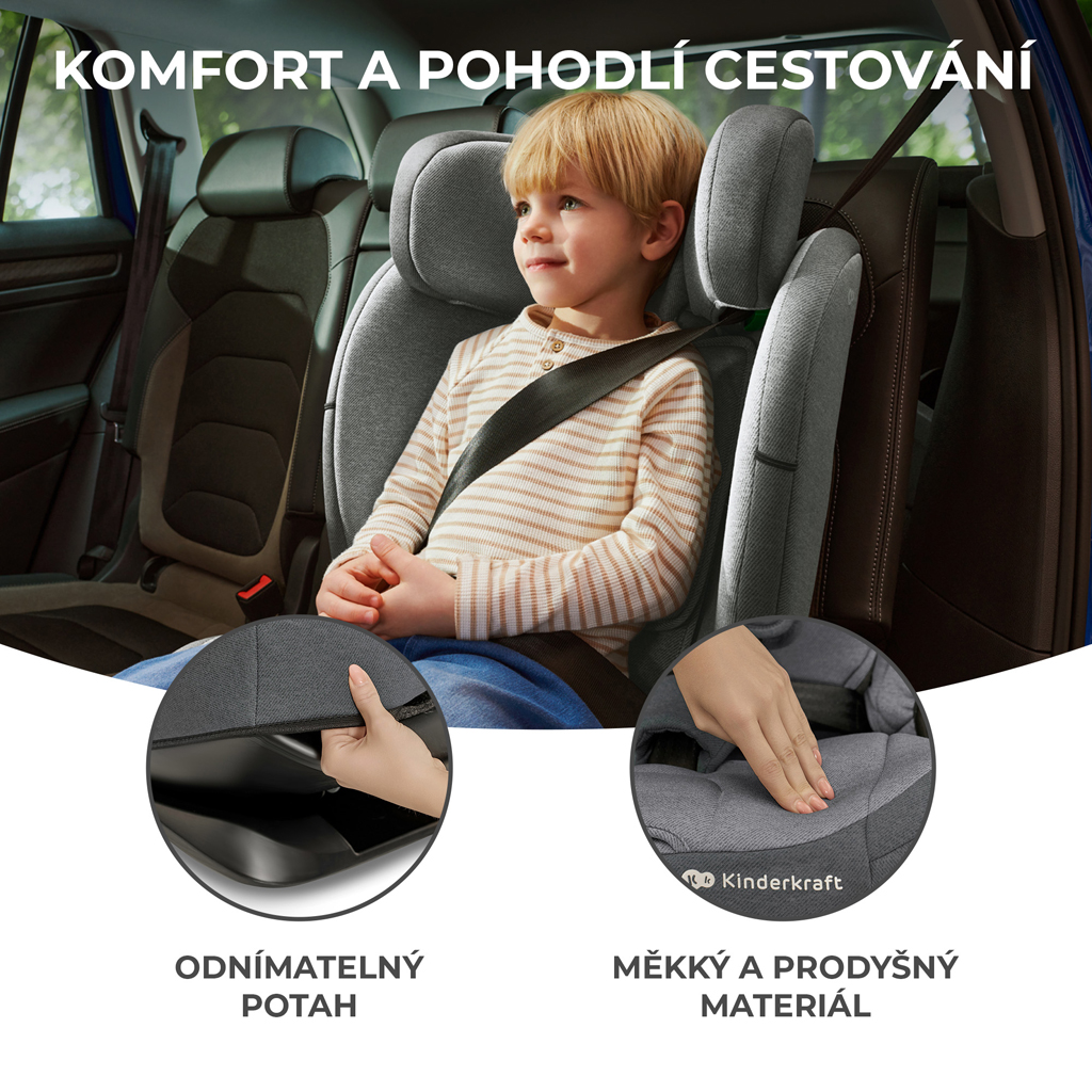 KINDERKRAFT Oneto3 i-Size 76-150cm + Isofix