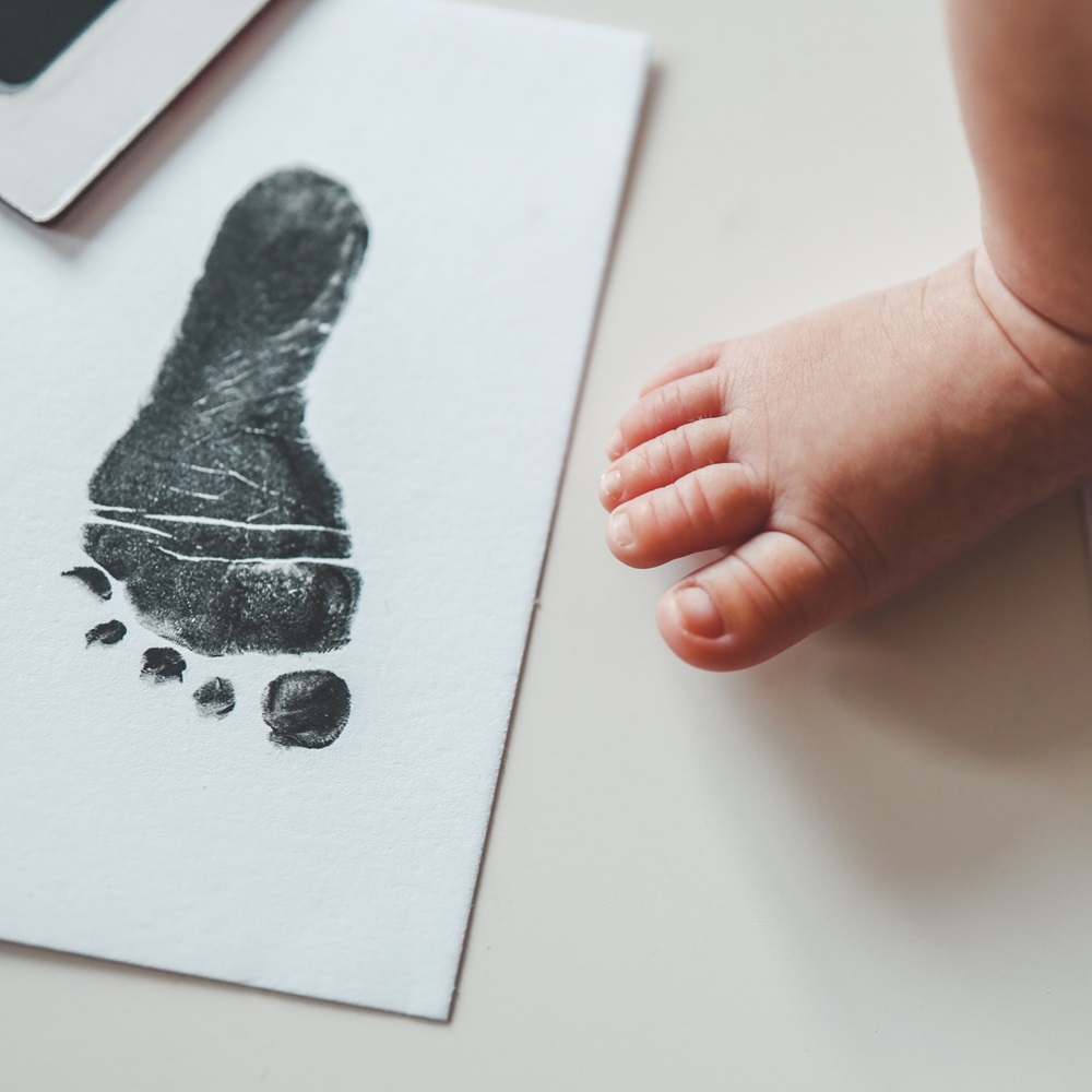 BABY DAB Farba na detské odtlačky 2 ks fialová, šedá