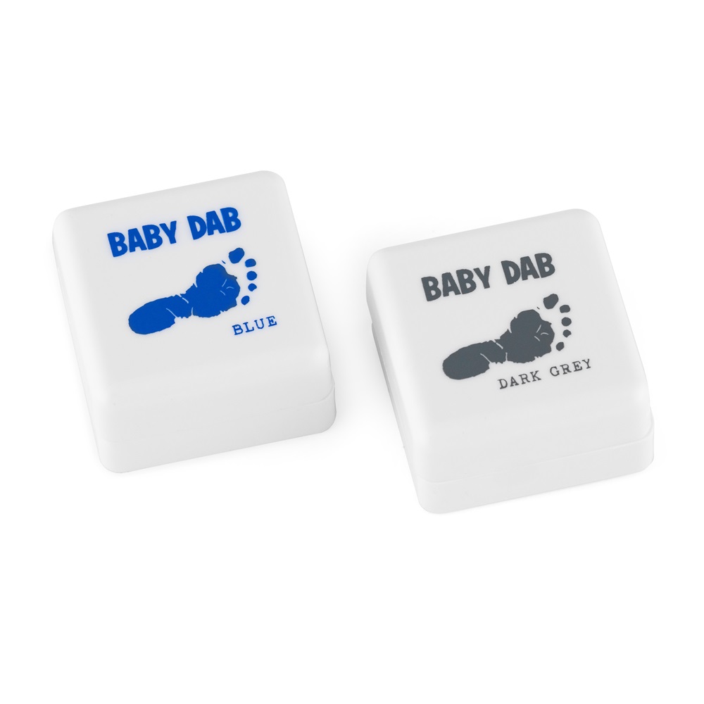BABY DAB Farba na detské odtlačky 2 ks modrá, šedá