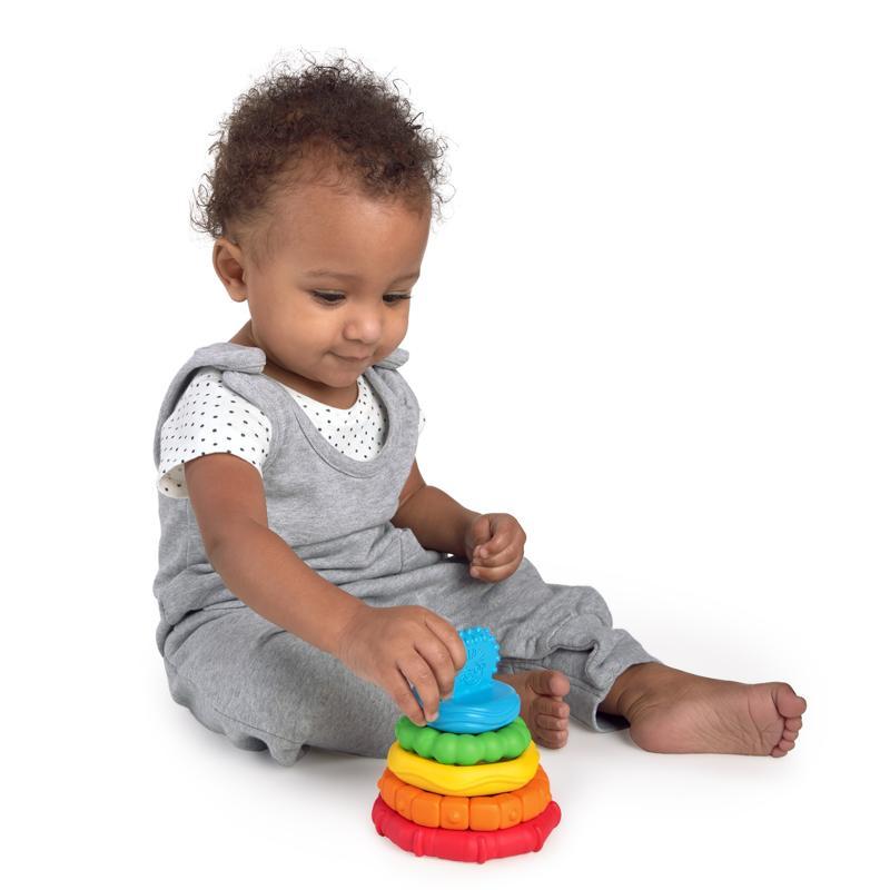 BABY EINSTEIN Hryzačka stohovacia 2v1 Stack&amp;Teethe™ 0m+