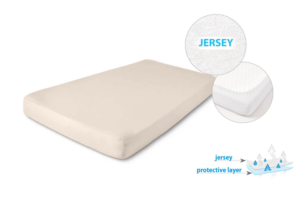 BABYMATEX Plachta nepremokavá Jersey 60x120 cm béžová