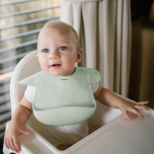 BABYONO Podbradník silikónový - Sage