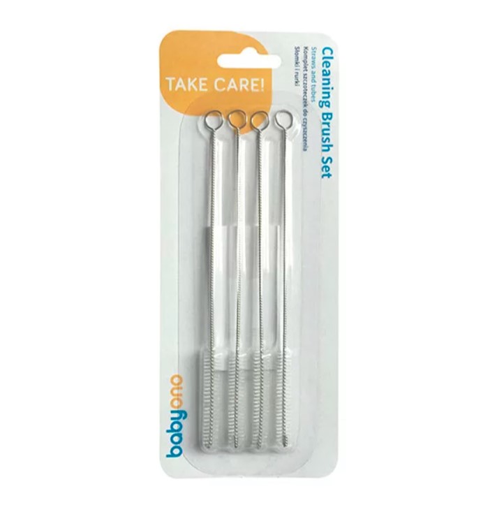 BABYONO Kefky na čistenie slamiek, 4 ks