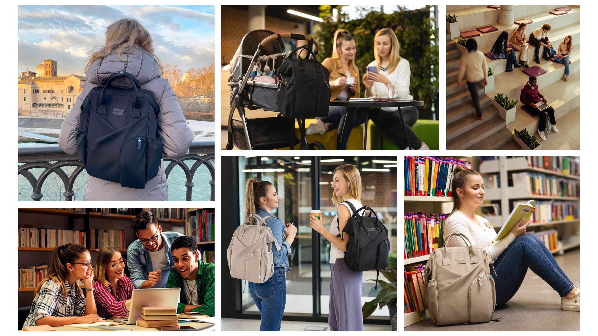 BABYONO Taška prebaľovacia/batoh Modern Style black