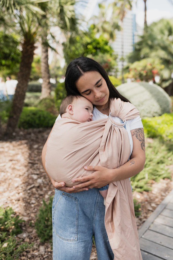 BOBA Nosič detí / šatka Ring Wrap - Peony