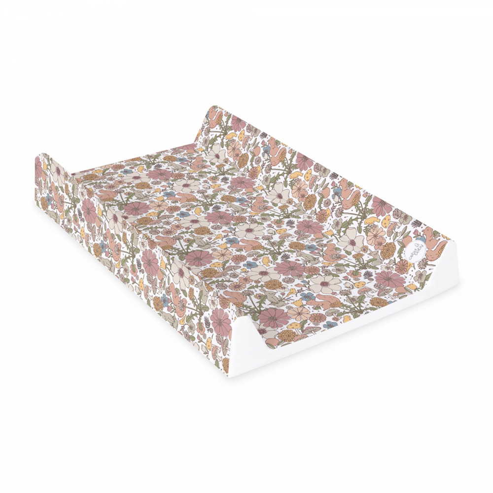 CEBA BABY Podložka prebaľovacia 2-hranná s pevnou doskou (50x70) Basic Garden