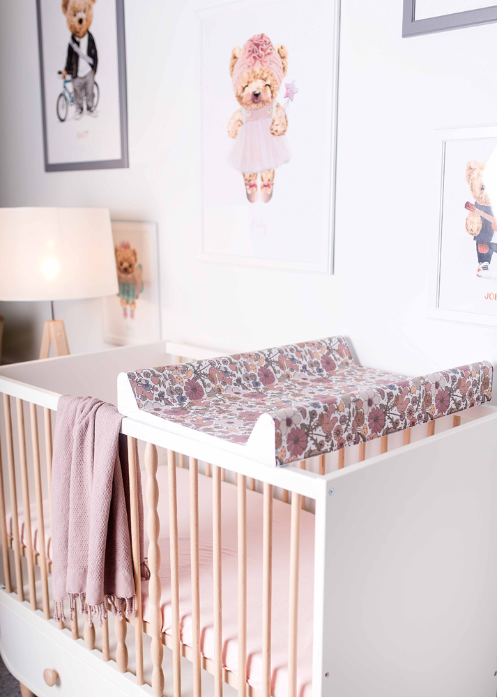 CEBA BABY Podložka prebaľovacia 2-hranná s pevnou doskou (50x70) Basic Garden