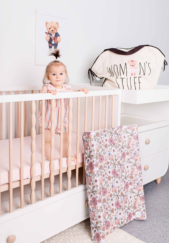 CEBA BABY Podložka prebaľovacia 2-hranná s pevnou doskou (50x70) Basic Garden