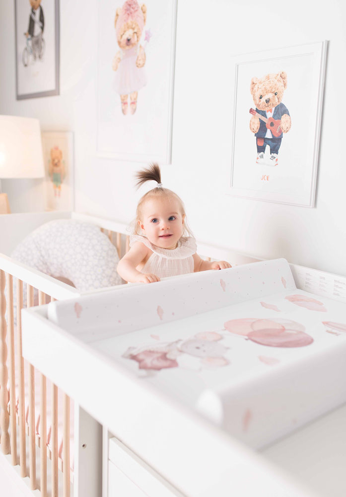 CEBA BABY Podložka prebaľovacia 2-hranná s pevnou doskou (50x70) Basic Mouse