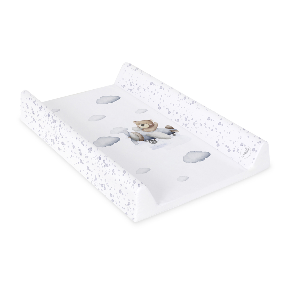 CEBA BABY Podložka prebaľovacia 2-hranná s pevnou doskou (50x70) Ultra Light Pilot Bear