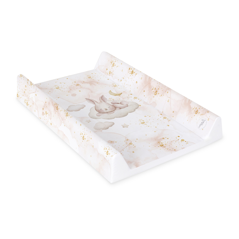 CEBA BABY Podložka prebaľovacia 2-hranná s pevnou doskou (50x70) Ultra Light Sleepy Bunny