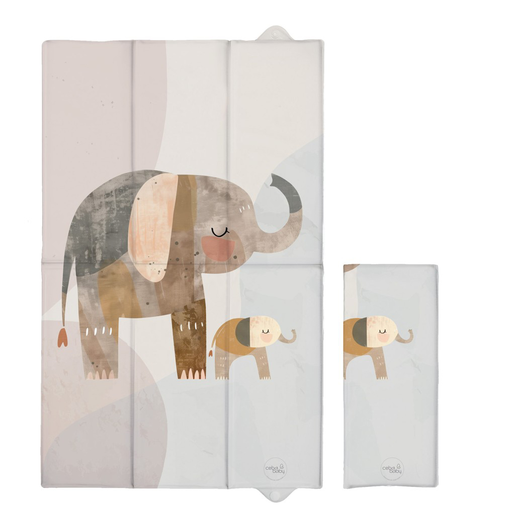 CEBA BABY Podložka prebaľovacia cestovná (80x50) Basic Elephant Family