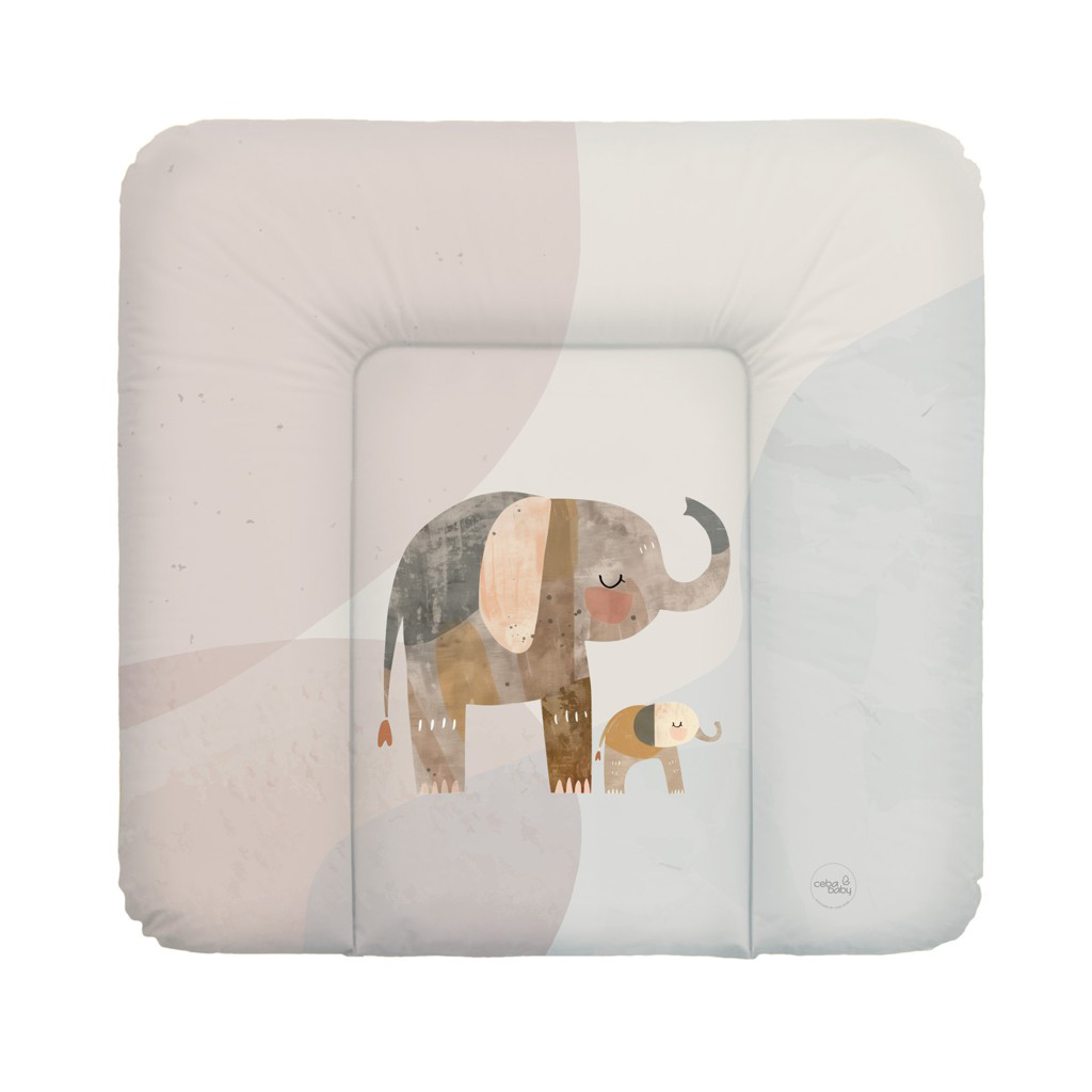 CEBA BABY Podložka prebaľovacia mäkká (75x72) Basic Elephant Family