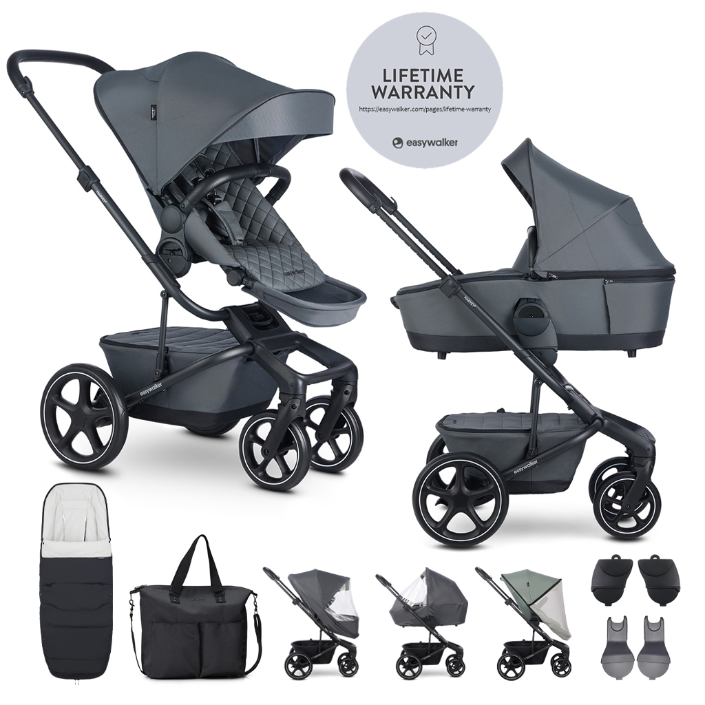 EASYWALKER Kočík kombinovaný Harvey⁵ Premium Mineral Grey XXL RWS