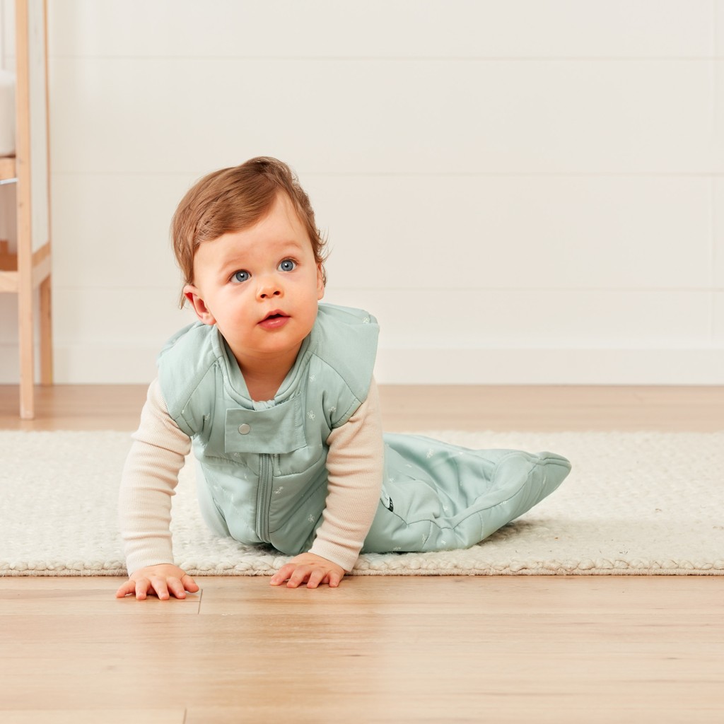 ERGOPOUCH Vak na spanie organická bavlna Sheeting Sage 8-24 m, 8-14 kg, 2,5 tog