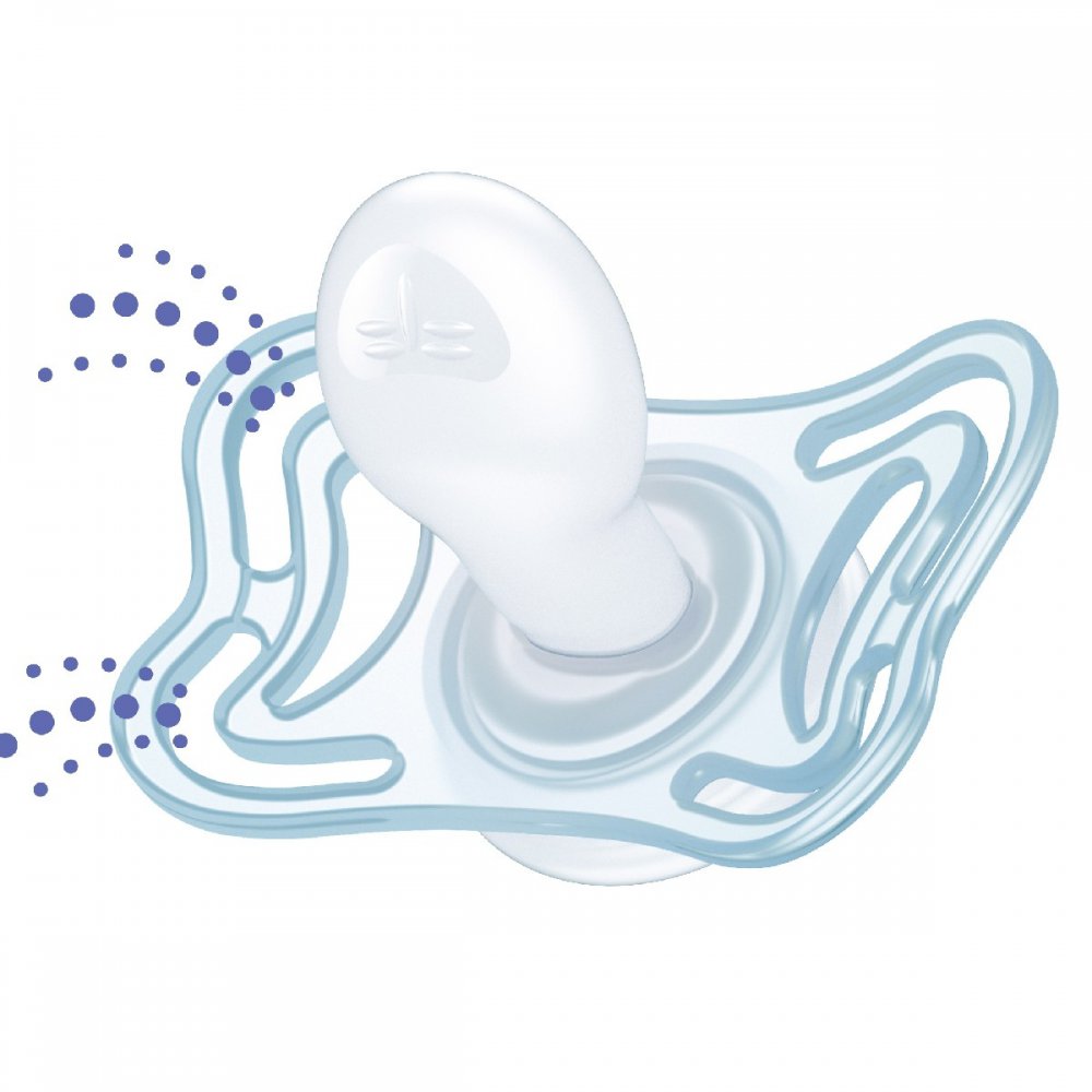 CHICCO Cumlík Physio Light silikónový 2-6m chlapec - bodky/tukan 2 ks