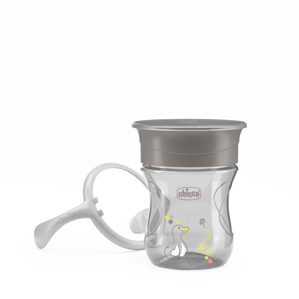 CHICCO Hrnček 360 Perfect X s držadlami grey, 12m+