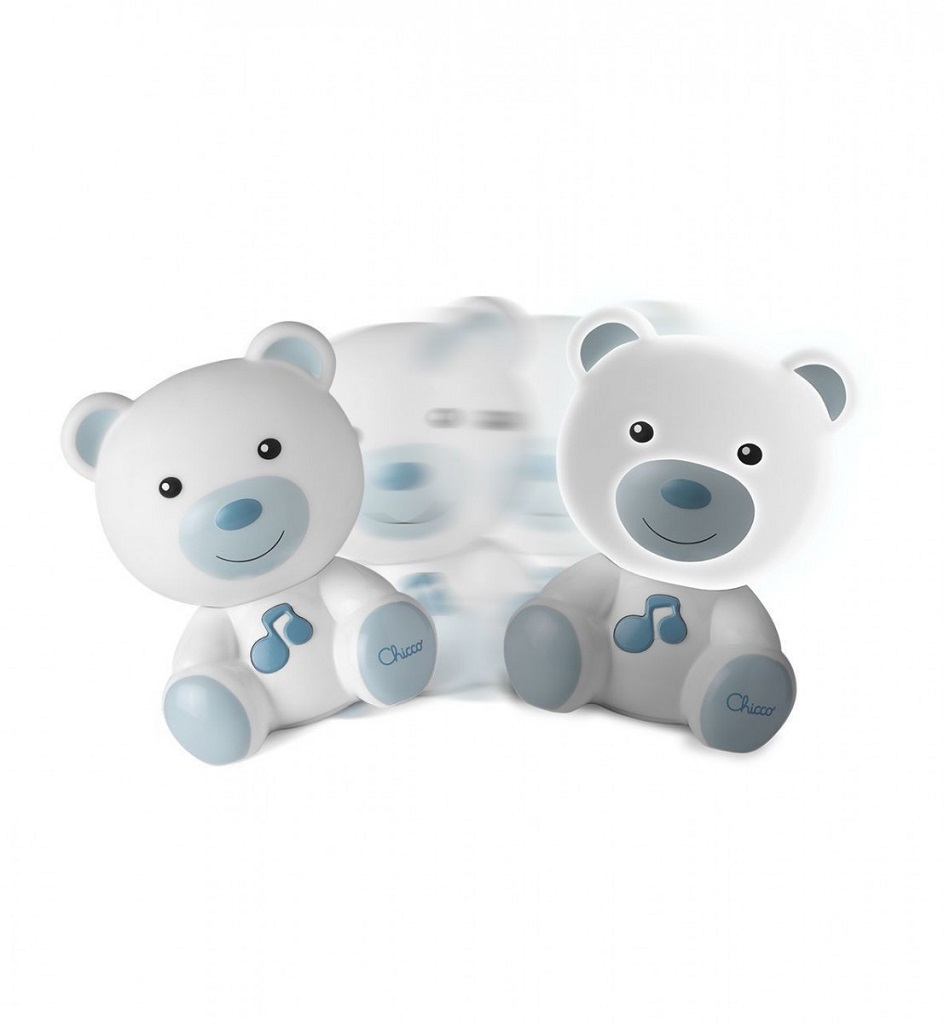 CHICCO Svetielko nočné hudobné Macko modré 0m+