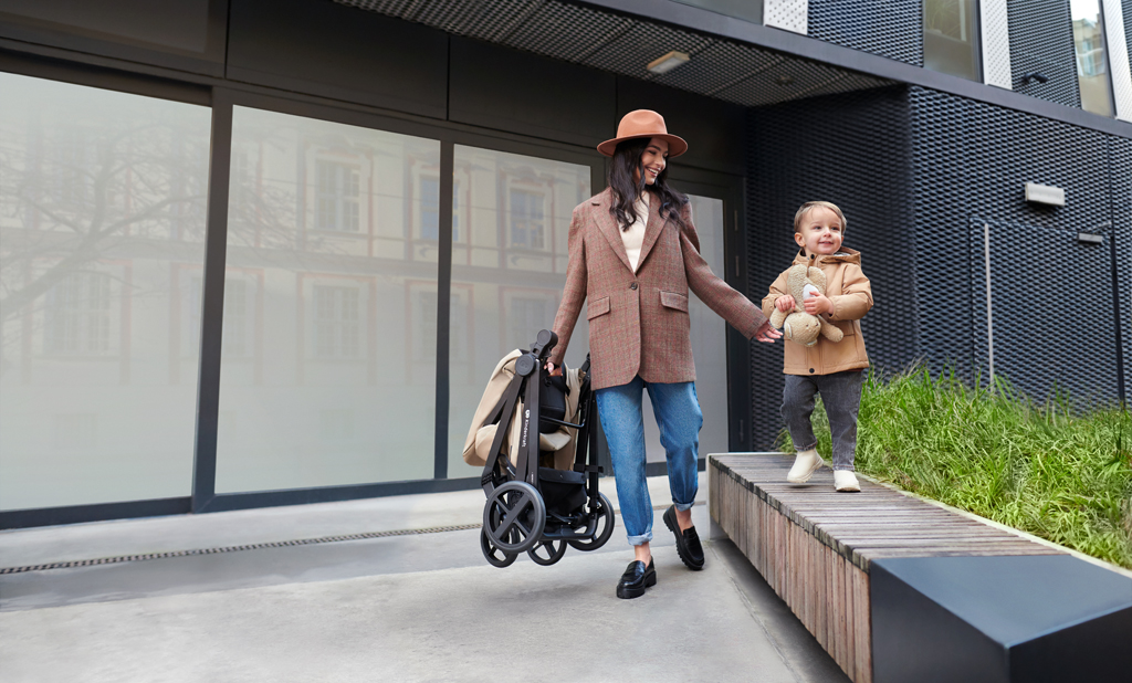 KINDERKRAFT Kočík kombinovaný 3v1 Newly Sand beige + Mink PRO