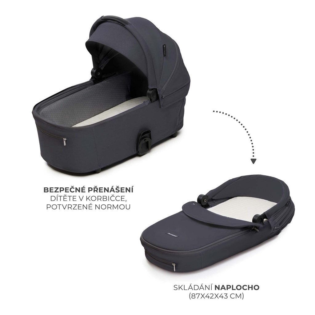 KINDERKRAFT Kočík kombinovaný Nea 2 2v1 Dark Grey