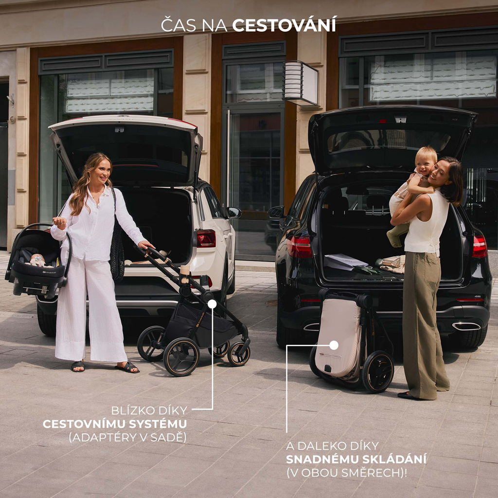 KINDERKRAFT Kočík kombinovaný Nea 2 2v1 Dark Grey