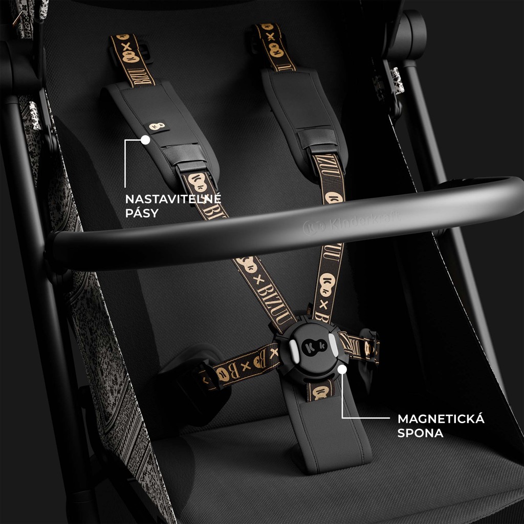 KINDERKRAFT Kočík športový Pilot 2 Lunar Black Bizuu