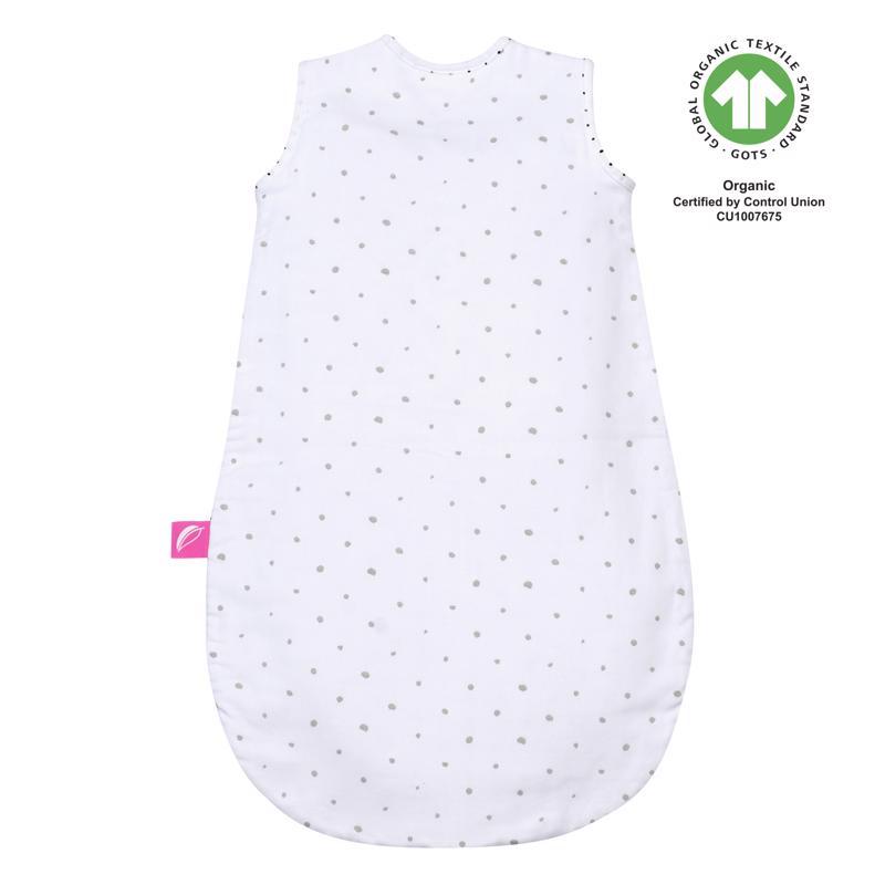MOTHERHOOD Vak na spanie mušelínový BIO Grey and Black Dots 6-18 m 0,5 tog