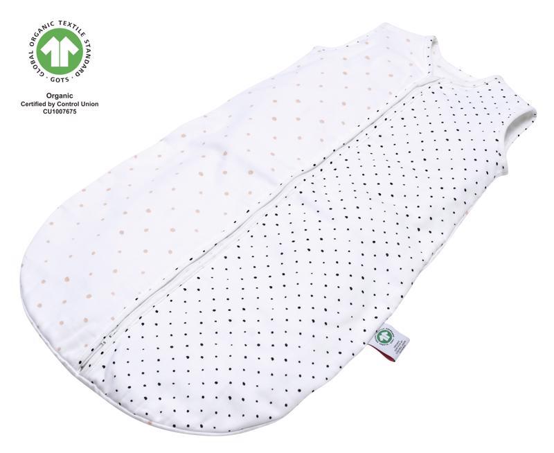 MOTHERHOOD Vak na spanie mušelínový BIO Pink and Black Dots 6-18 m 0,5 tog