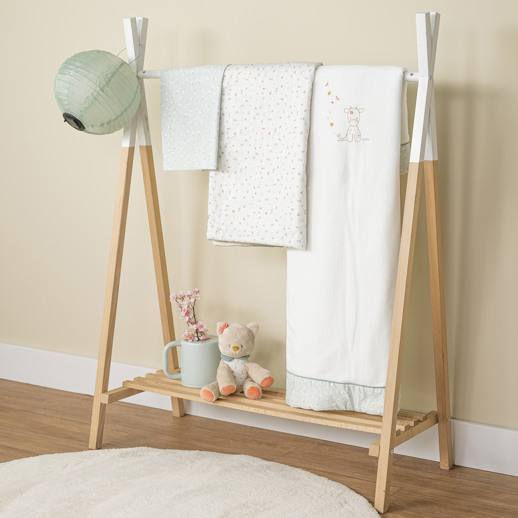 NATTOU Deka detská obojstranná velúr/bavlna 135x100 cm Mila, Zoe &amp; Lana