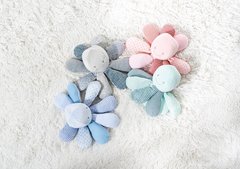 NATTOU Hračka chobotnička edukačná 8 aktivít Lapidou pink