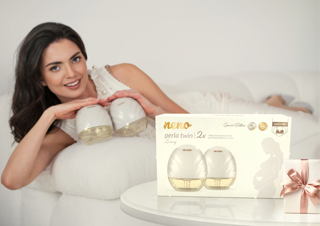 NENO Odsávačka materského mlieka duo elektrická handsfree Perla Twin