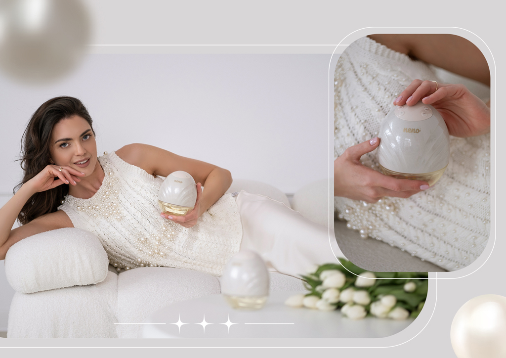 NENO Odsávačka materského mlieka duo elektrická handsfree Perla Twin