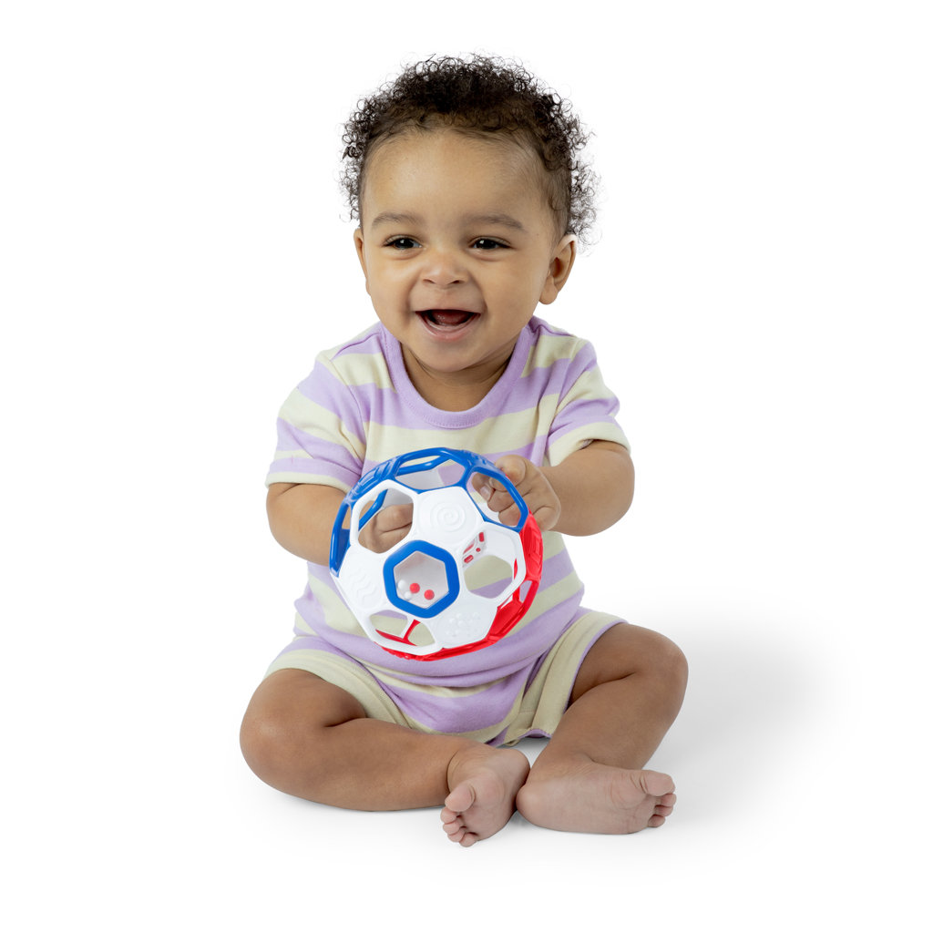 OBALL Hračka Oball RATTLE GOALS™ 10 cm Red, White &amp; Blue  0m+