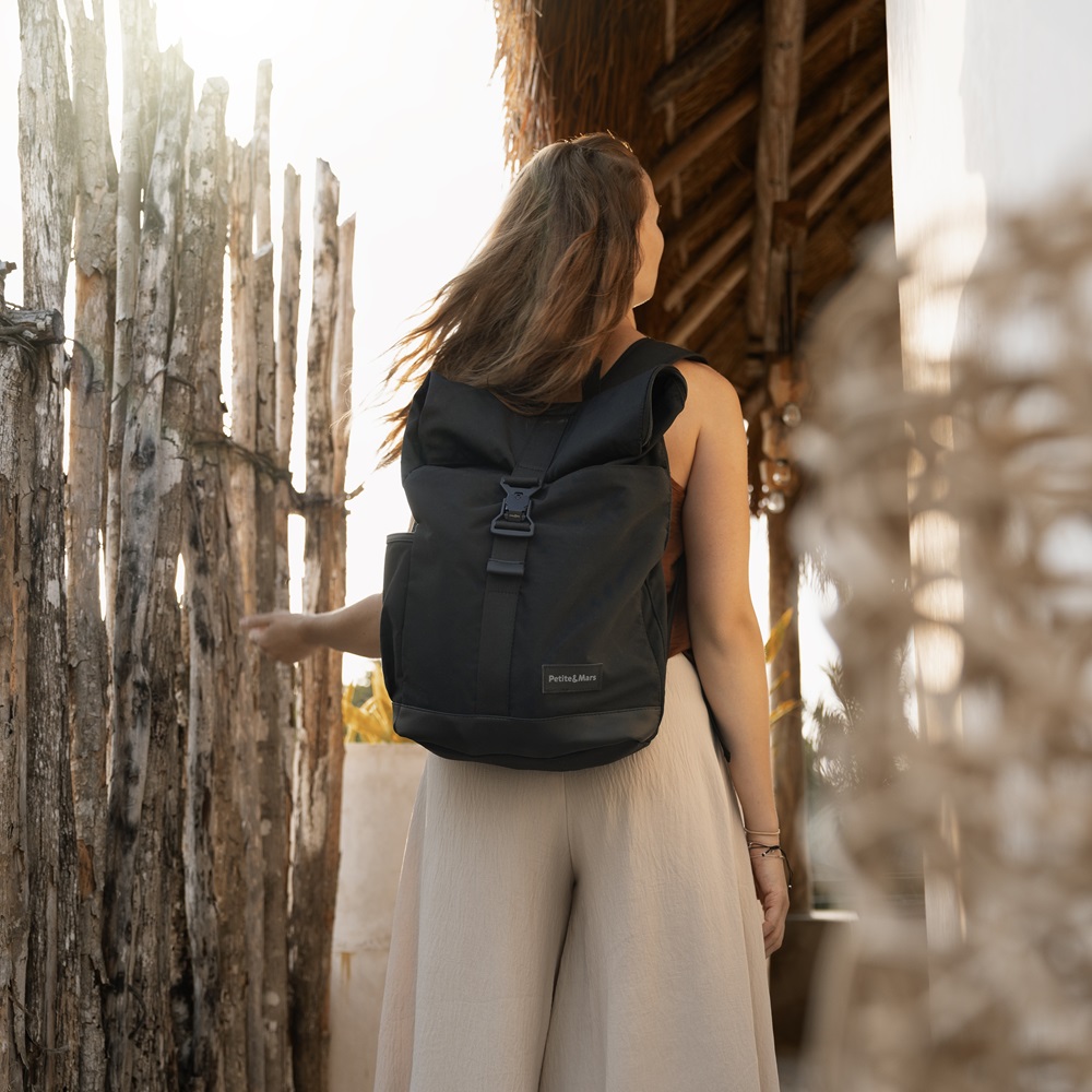 PETITE&amp;MARS Batoh prebaľovací na kočík Jackob Absolute Black