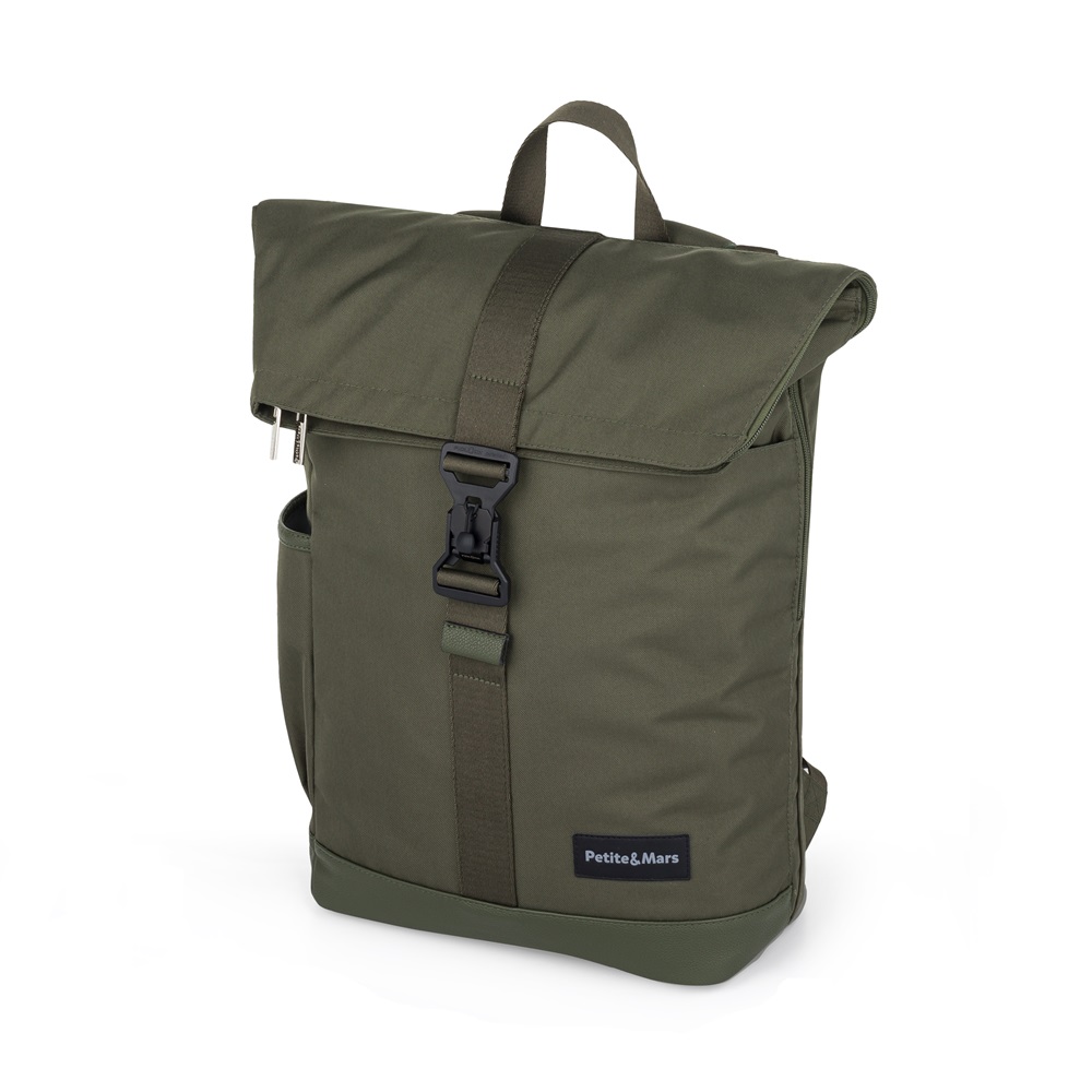 PETITE&amp;MARS Batoh prebaľovací na kočík Jackob Military Green