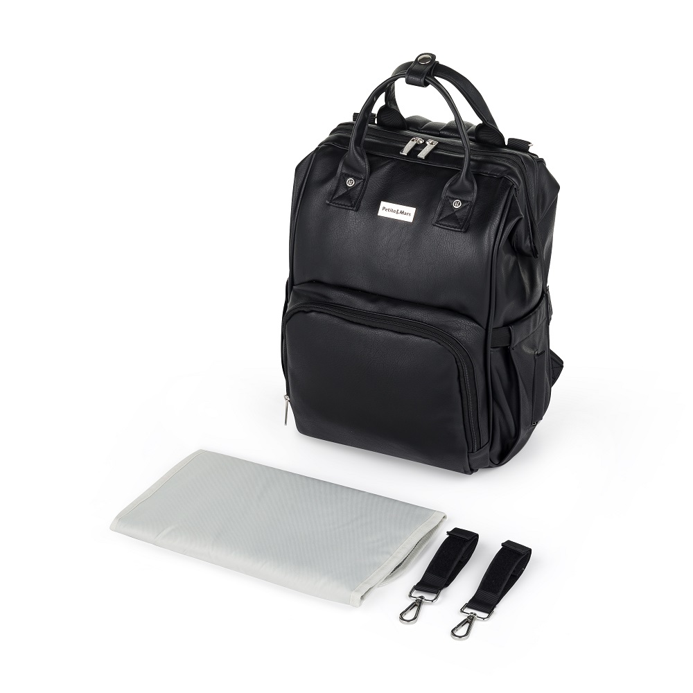 PETITE&amp;MARS Batoh prebaľovací na kočík Jasper Absolute Black