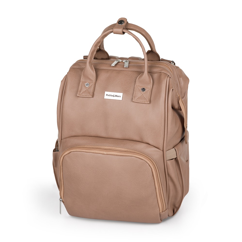 PETITE&amp;MARS Batoh prebaľovací na kočík Jasper Camel Beige