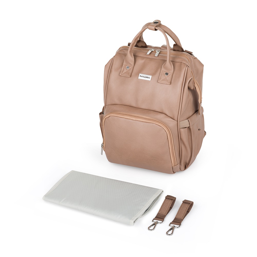 PETITE&amp;MARS Batoh prebaľovací na kočík Jasper Camel Beige