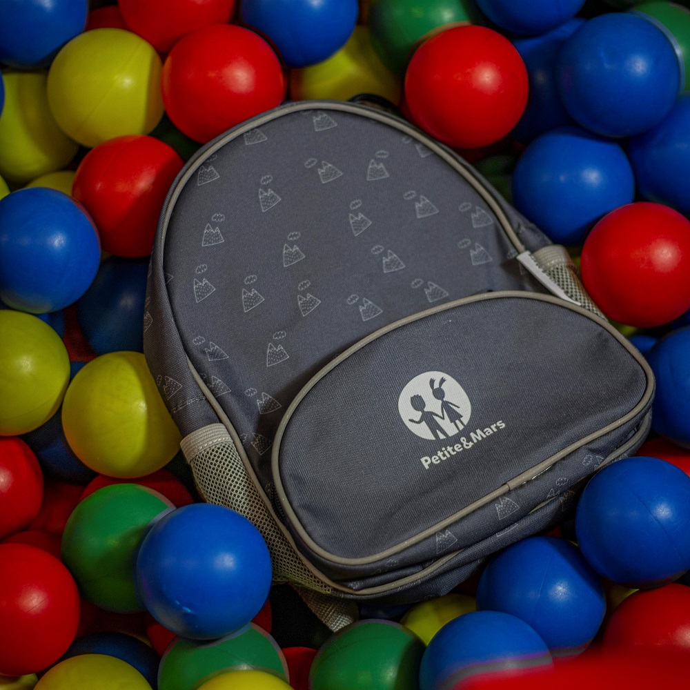 PETITE&amp;MARS Batôžtek detský Backie Grey Hills