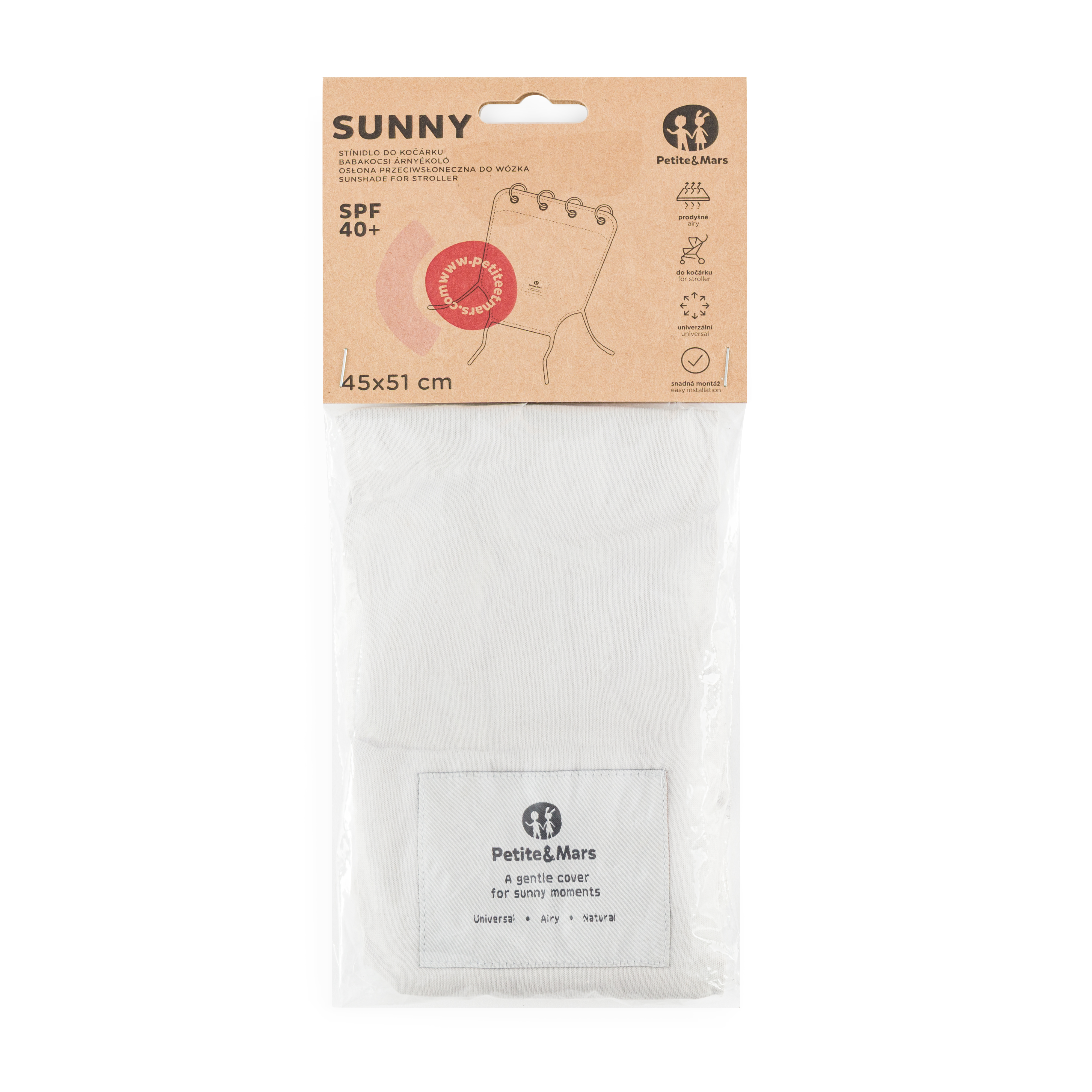 PETITE&amp;MARS Clona slnečná do kočíka Sunny Mocha Mousse