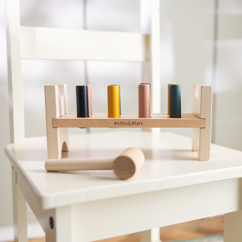 PETITE&amp;MARS Hračka drevená Big Bang Wood of Mars 12m+ Aurora Pink