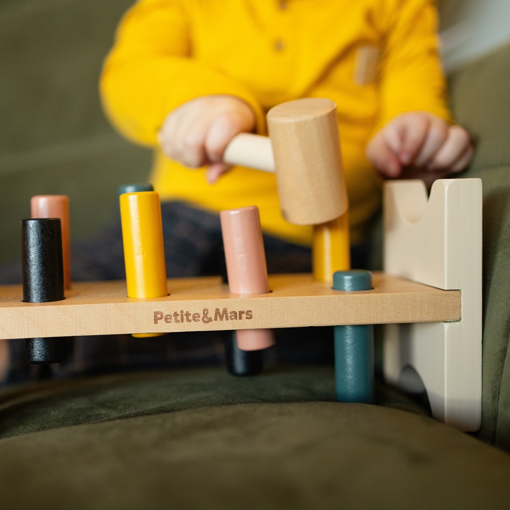 PETITE&amp;MARS Hračka drevená Big Bang Wood of Mars 12m+ Aurora Pink