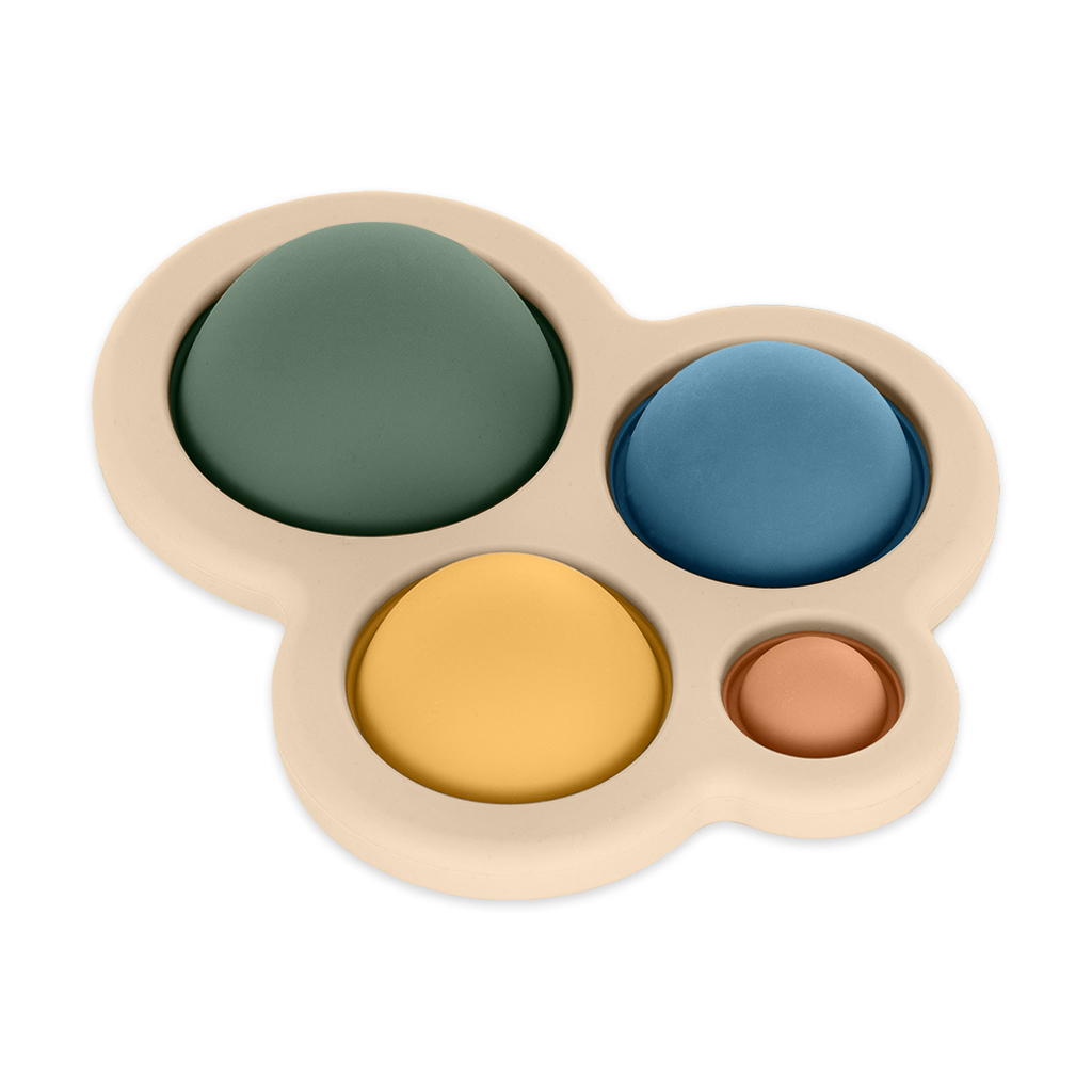 PETITE&amp;MARS Hračka silikónová Chill out Misty Green 6m+