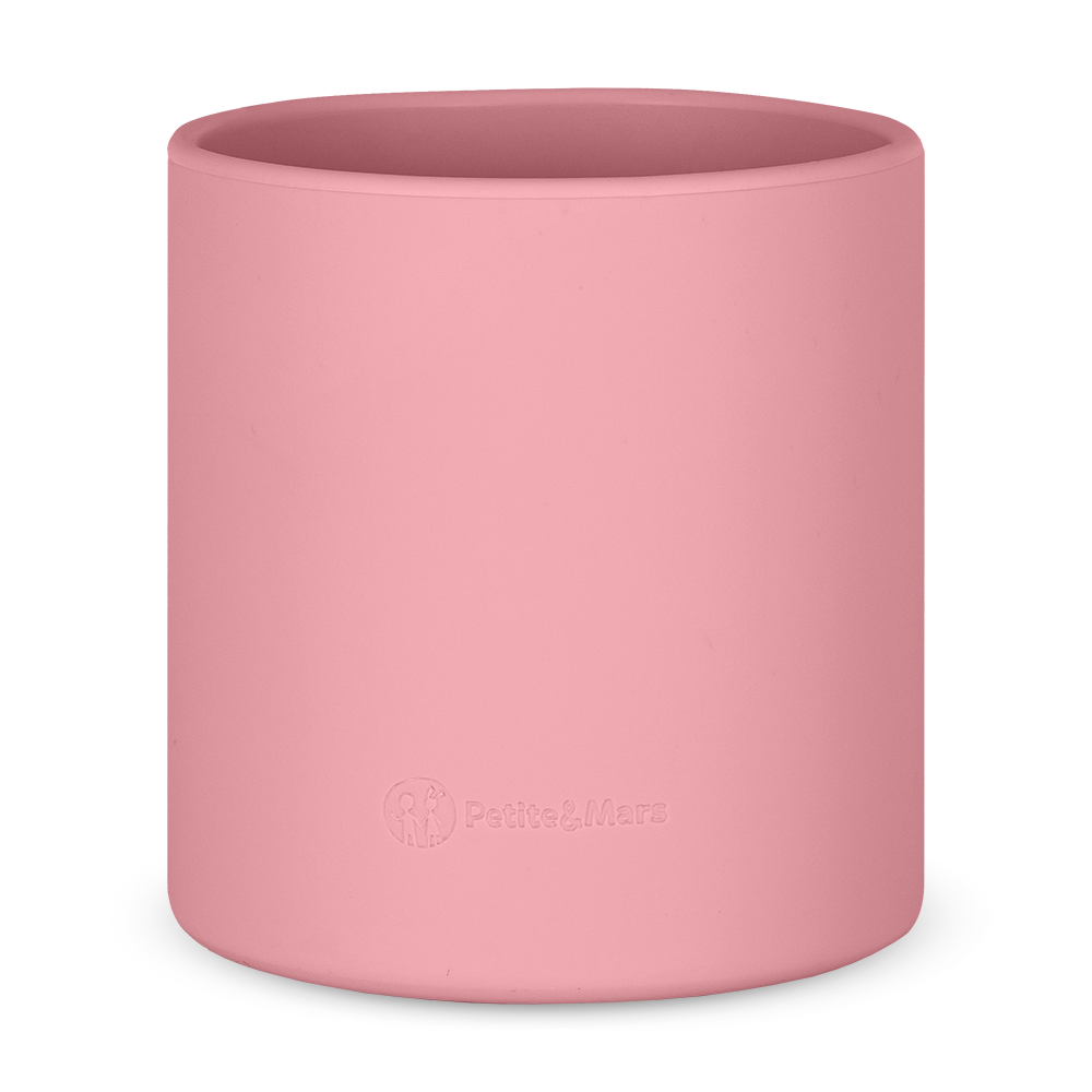 PETITE&MARS Hrnček silikonový Take&Match Dusty Rose 6m+