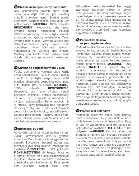 PETITE&amp;MARS Chránič na bezpečnostný pás do auta Pad