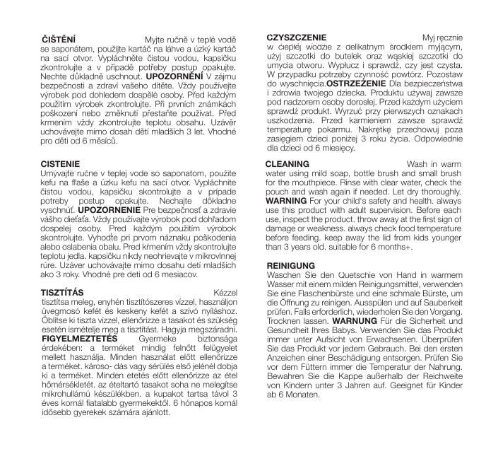 PETITE&amp;MARS Kapsička na jedlo Papoo Original Elephant 6 ks