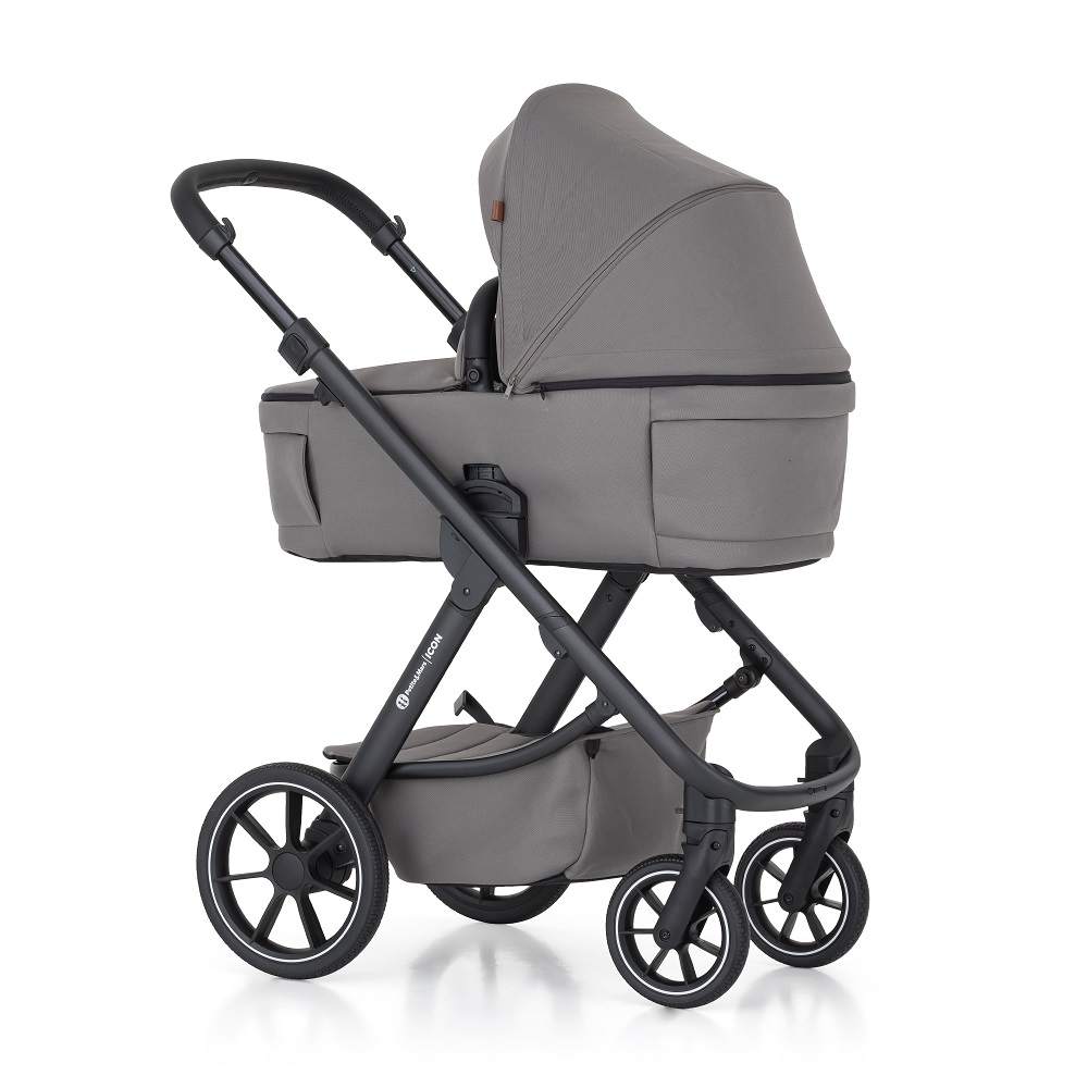 PETITE&amp;MARS Kočík kombinovaný ICON 2v1 Dove Grey XXL RWS + Core Pro i-Size Black Grey + Báza