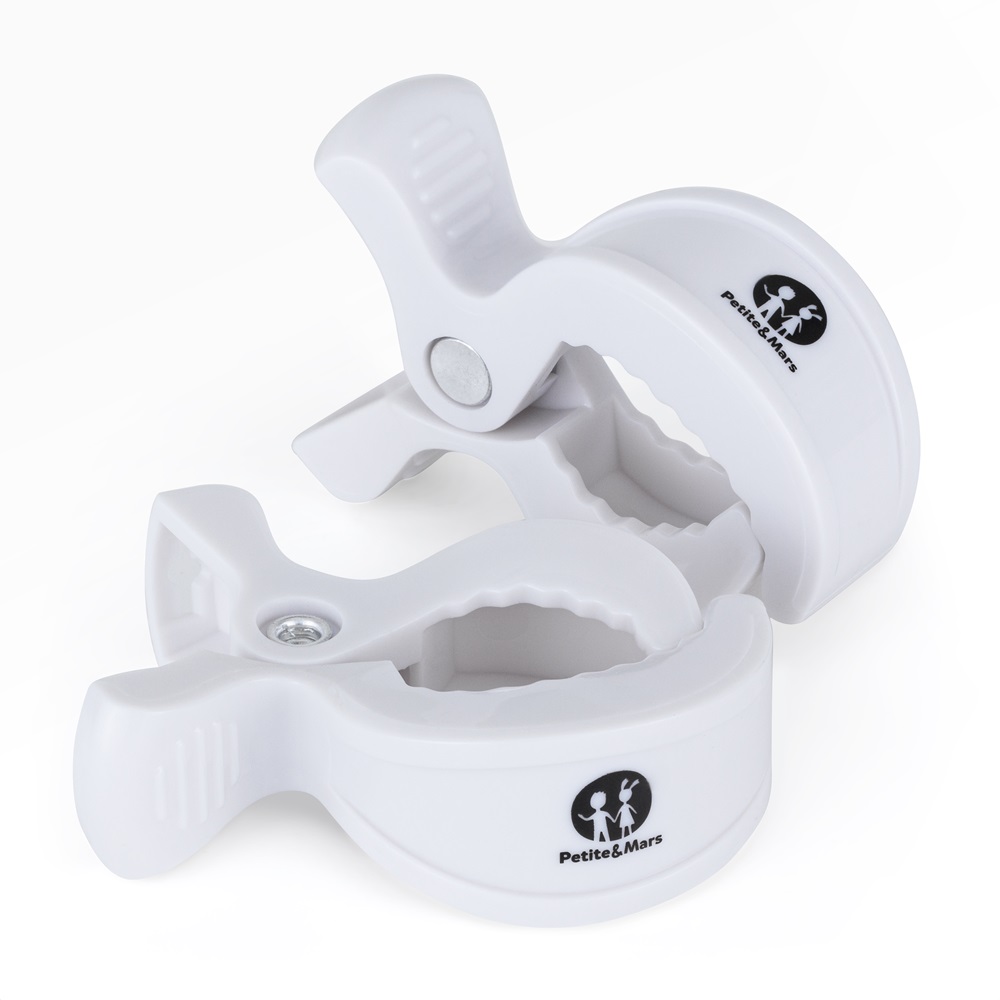 PETITE&amp;MARS Štipec Peg na kočík (2 ks) White