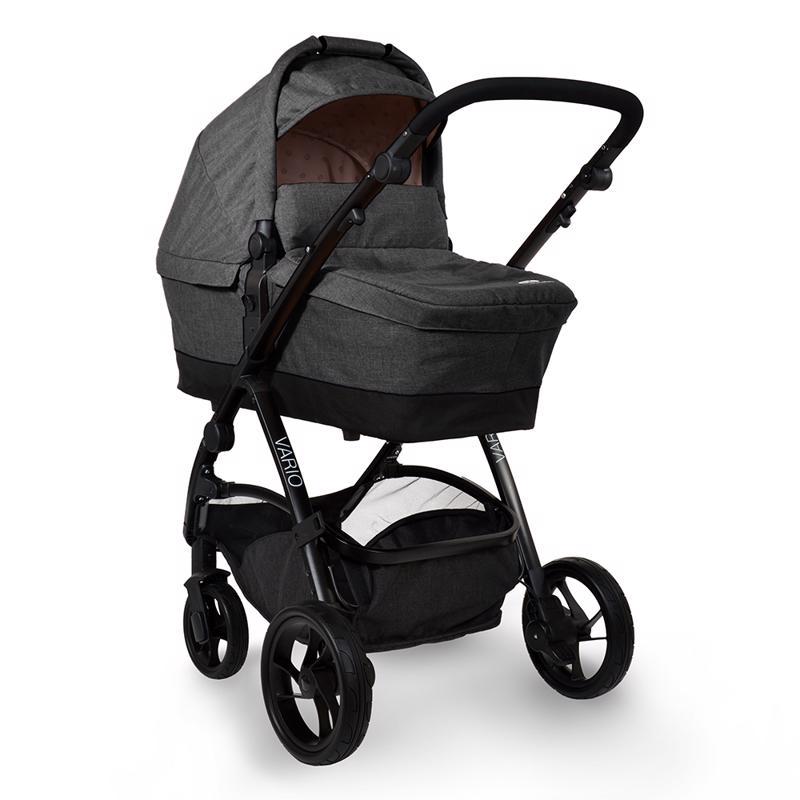 PETITE&amp;MARS Vanička hlboká ku kočíku Vario/Spider - Black Melange